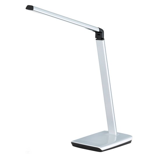 LED-skrivbordslampa Bragi med USB, silver