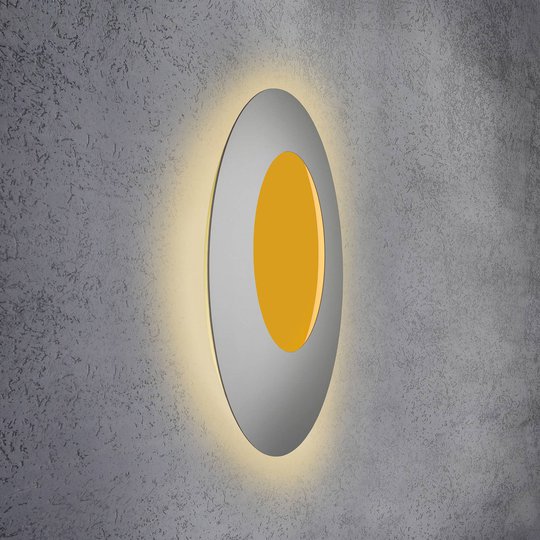 Escale Blade Open LED-vägglampa RGB+W silver Ø79cm