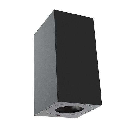 Utomhusvägglampa Canto Maxi Kubi 2, 17 cm, svart