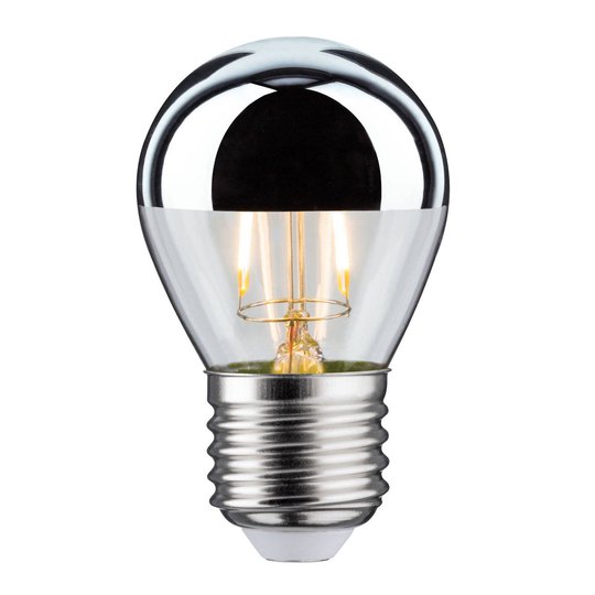 LED-toppförspeglad lampa E27 droppe 827 silver
