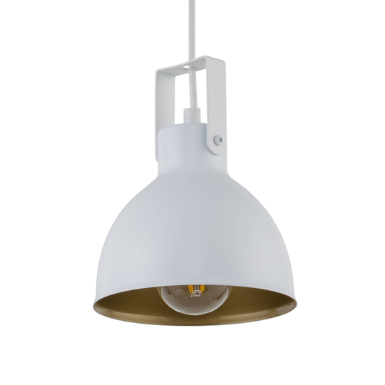 Hänglampa Trial, 1 lampa, vit/guld