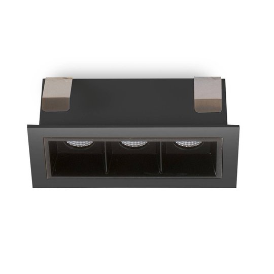 LED-inbyggnadsspot Sound 3 30° med ram, svart
