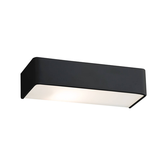 Vägglampa Rauma, svart, bredd 30 cm