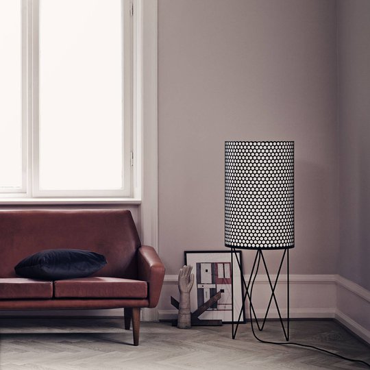 GUBI Pedrera PD2 golvlampa med dimmer, svart