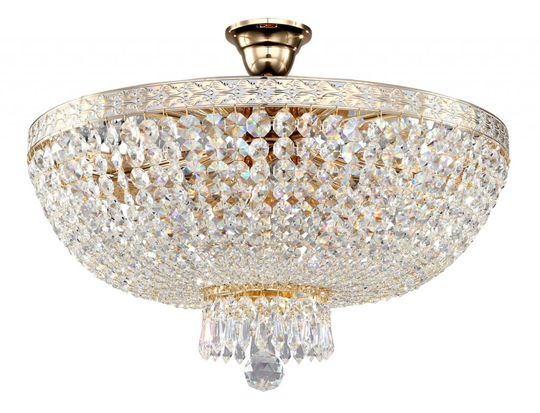 Bella kristallplafond 50cm (Mässing/guld)