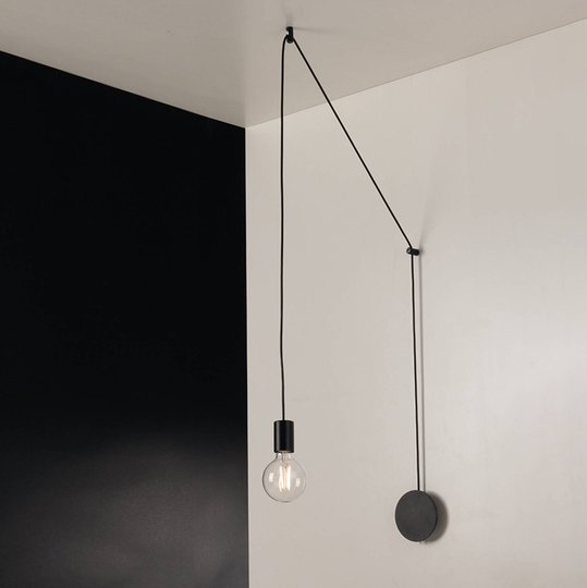 Hänglampa Habitat decentrerad, 1 lampa, svart