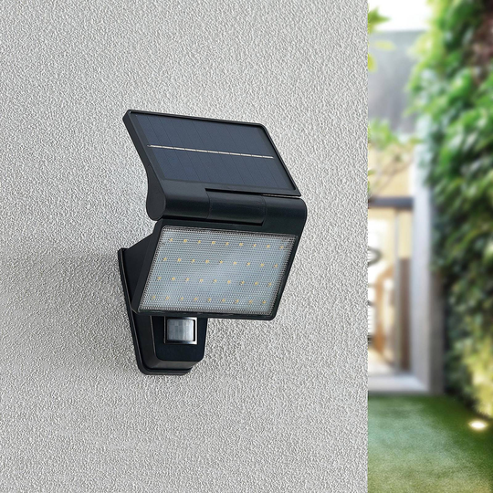 Prios Dagan LED-utomhusspot, sensor, solcell