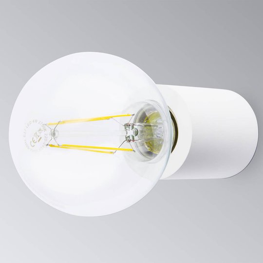 Ten - minimalistisk vägglampa, vit