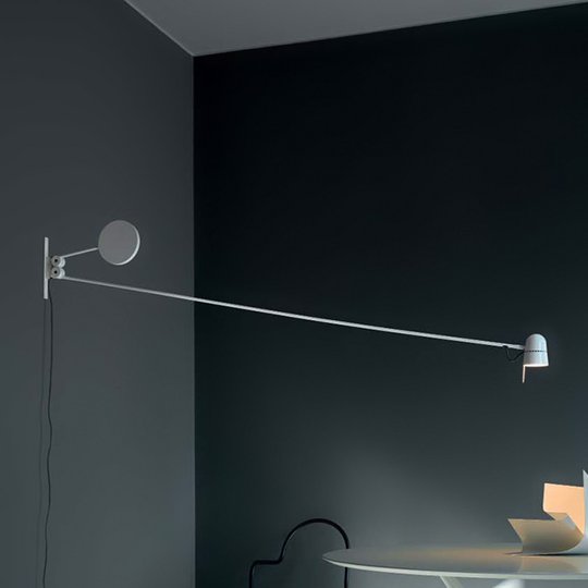Extravagant LED-vägglampa Counterbalance, vit