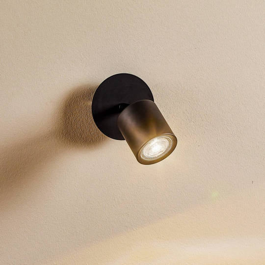 Spotlight till vägg Modo i matt svart, 1 lampa