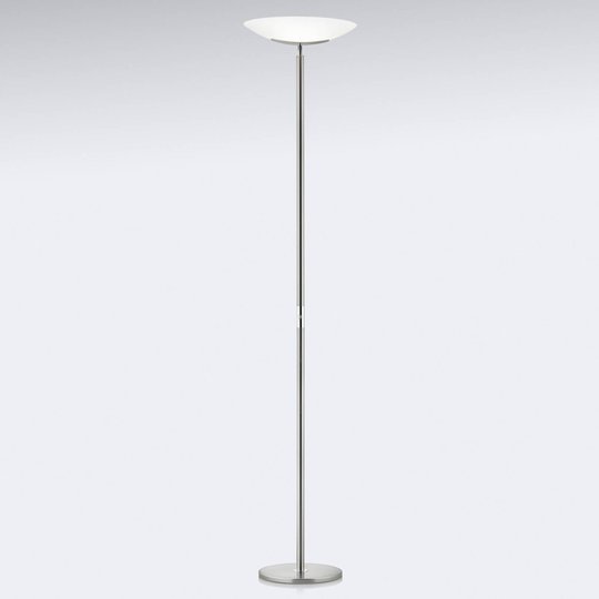 Högklassig LED-uplight-golvlampa Mika, nickel-krom