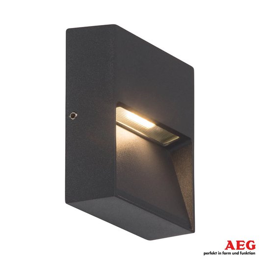 Front – kantig LED-utomhusvägglampa