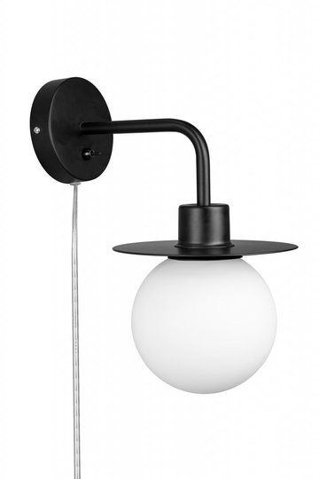 Art Deco vägglampa (Svart)