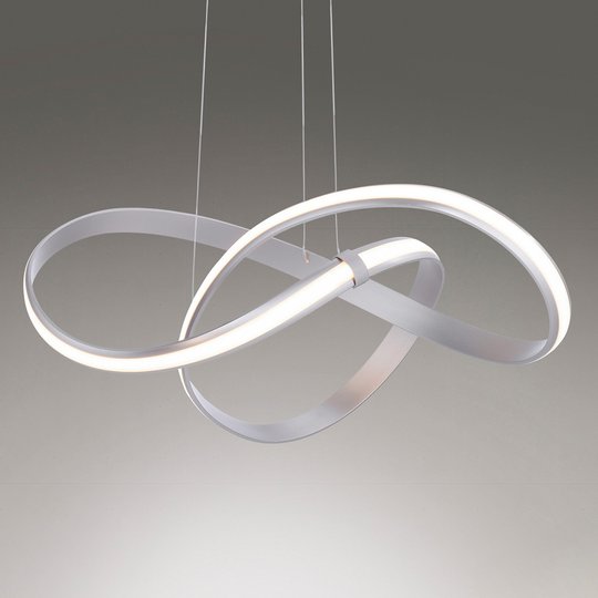 LED-pendellampa Melinda, 30W, dimbar, stålgrå