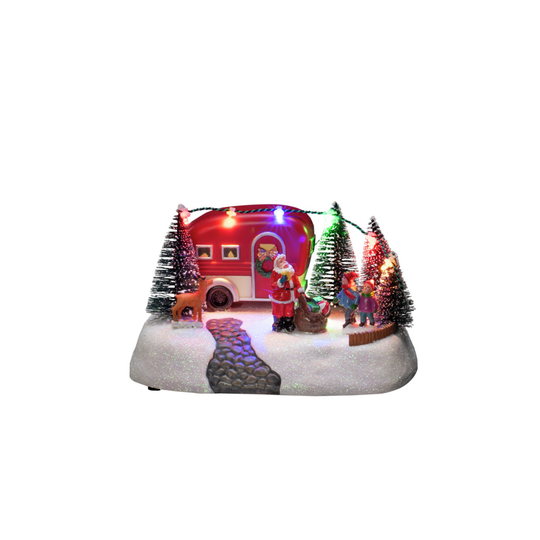 B/O Camping med husvagn, 6 LED (Flerfärgad)