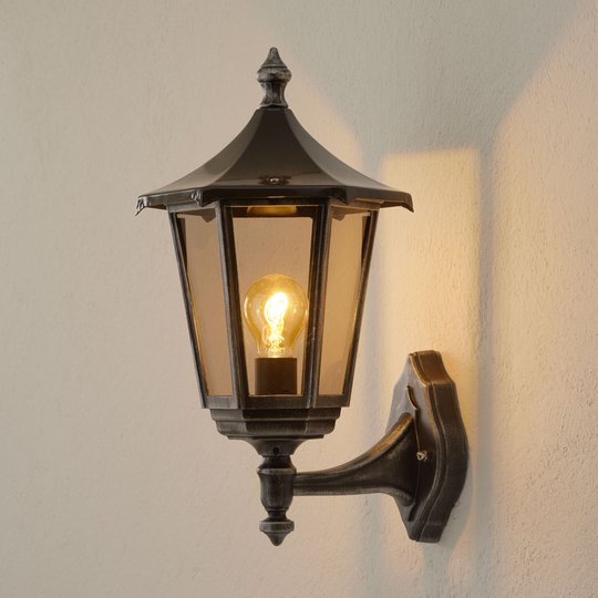Utomhusvägglampa Antoine lykta uppåtriktad