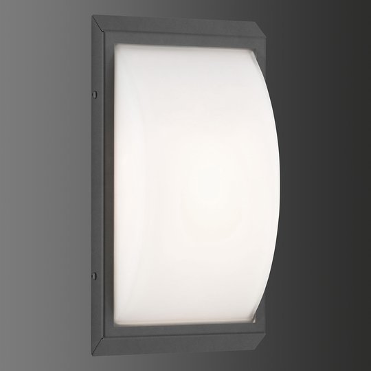 Utomhusvägglampa 053 med rörelsesensor, grafit