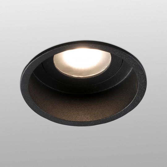Inbyggnadsspot Hyde 1 lampa ram rund IP44 svart