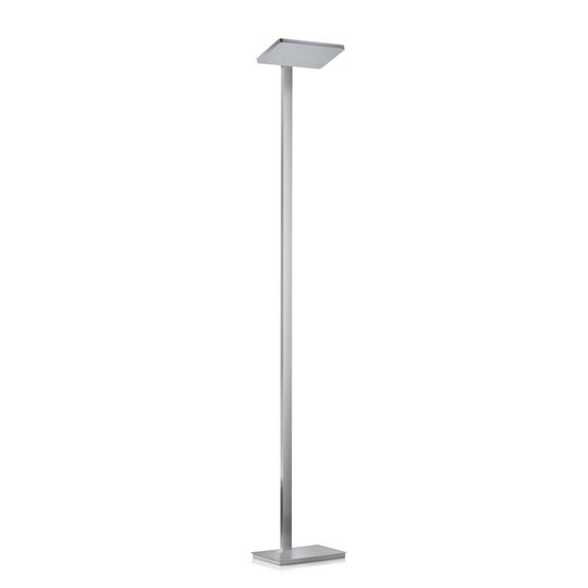 Modern LED-golvlampa Geri i matt nickel