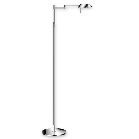 Förkromad, utsökt LED-golvlampa FINN