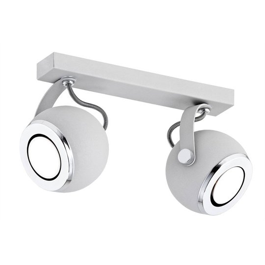 Takspotlight Kron, 2 lampor, silver