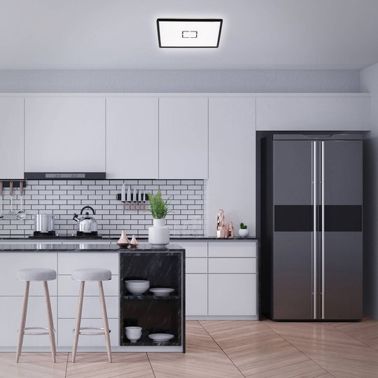 LED-taklampa Free, 42 X 42 cm, svart