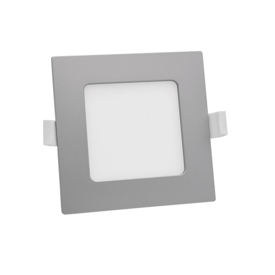 Prios Helina LED-inbyggnadslampa, silver, 16,5 cm