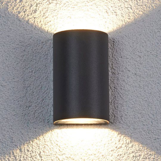 Halvrund LED-utomhusvägglampa Jale
