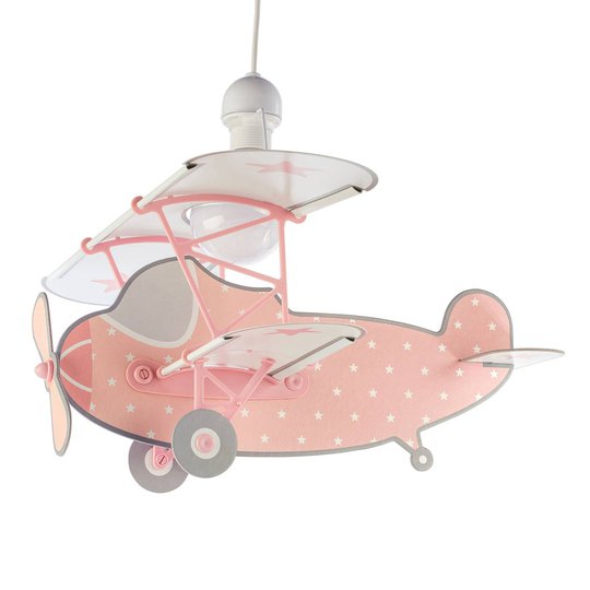 Hänglampa för barnrum Stars Plane, rosa