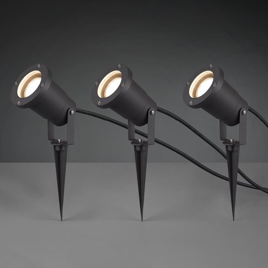 Utomhus spotlampa Ubangi med markspett 3-pack set
