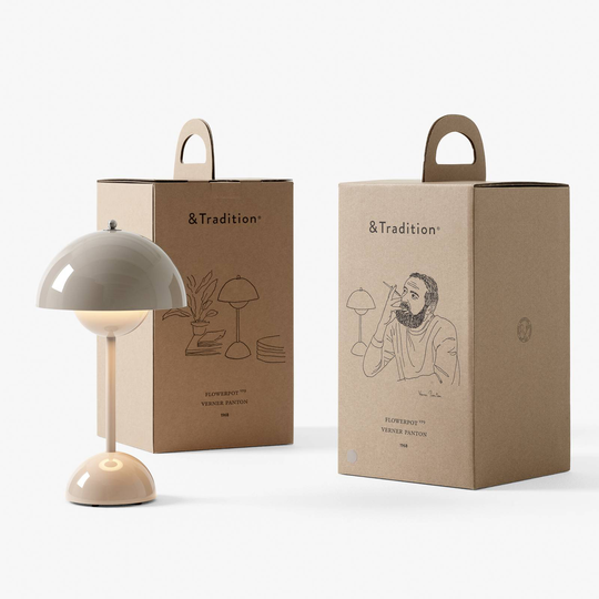 &Tradition Flowerpot VP9 bordslampa, gråbeige