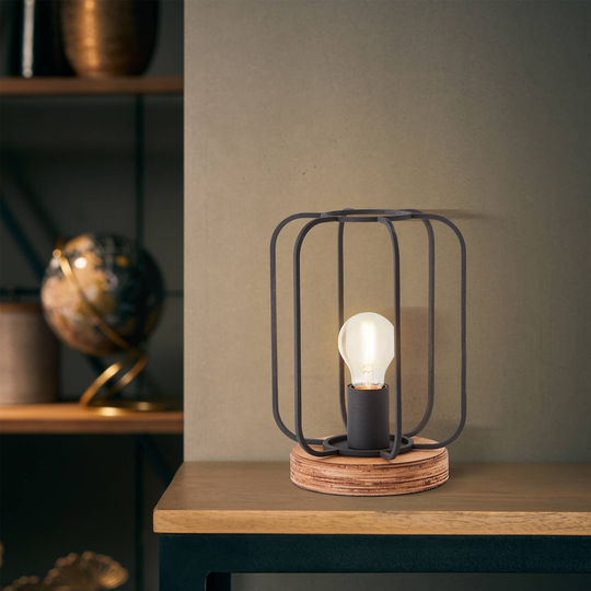 Bordslampa Tosh med träsockel