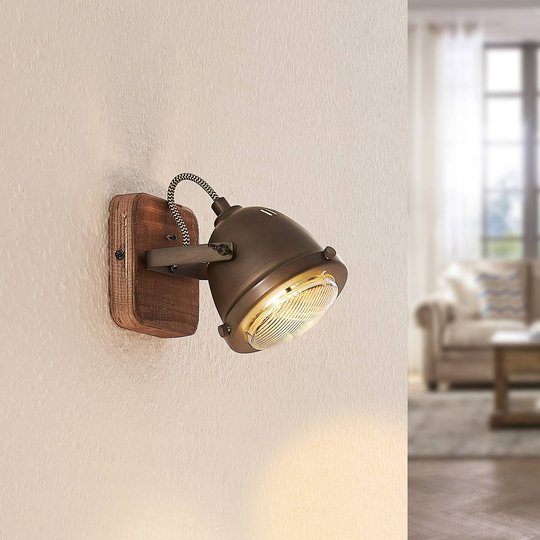 Lindby Farovi spotlight svart, 1 lampa