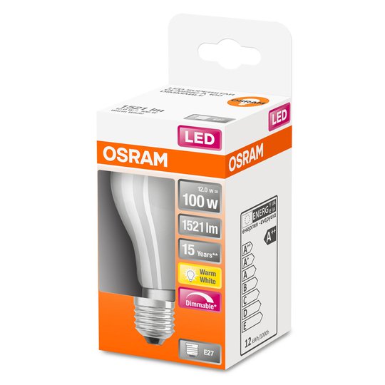 OSRAM LED-lampa E27 Superstar 12W matt 2 700 K