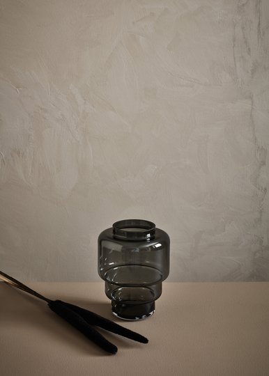 AKKA - Handmade vase glass 19,5 cm Grey