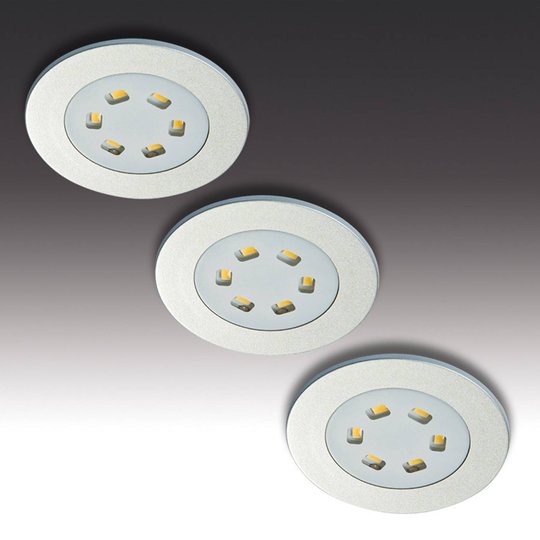 3dels-set LED-inbyggnadslampa R 55