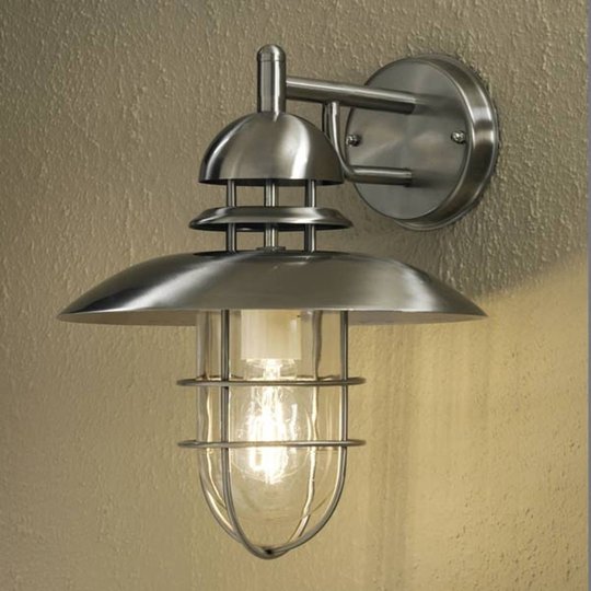 Modern utomhusvägglampa SORRENTO i rostfritt stål