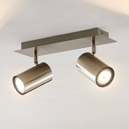 Lindby Joffrey takspotlight, 2 lampor, nickel