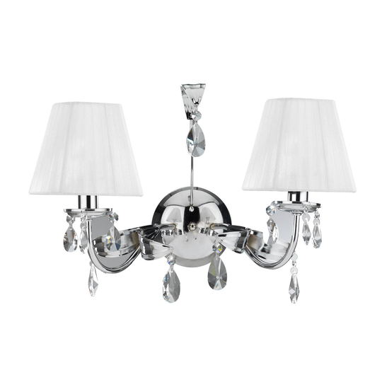 Vägglampa Jacqueline, 2 lampor, vit
