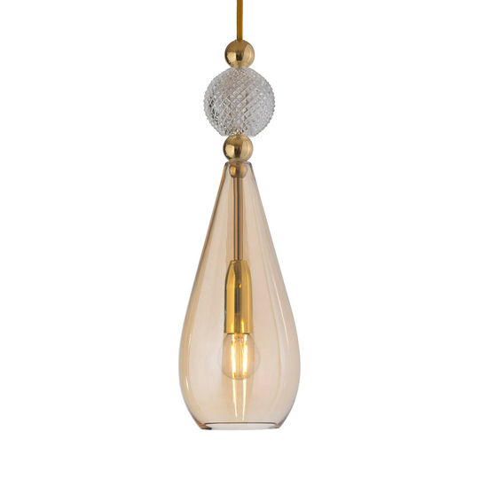 EBB & FLOW Smykke M guld crystal check boll guld