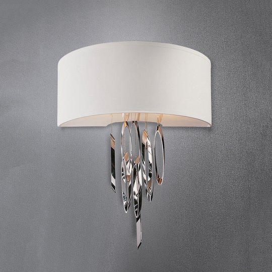 Designervägglampa Domo m. kromelement