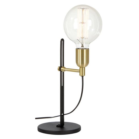 Golvlampa Regal, 1 ljusk., svart mässing