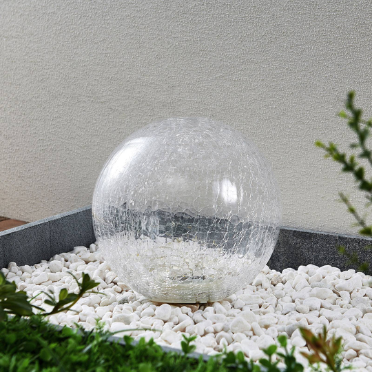 Lindby Feodoria LED-solcellsmarkspett, Ø 25 cm