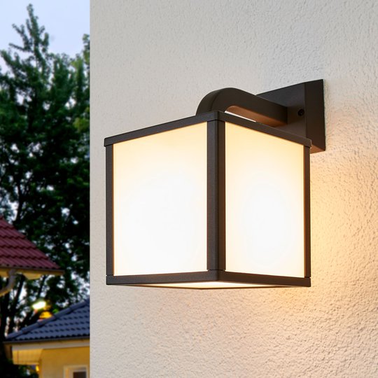 LED-utomhusvägglampa Cubango, en kubskärm