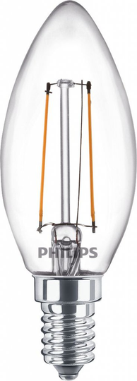 E14 2W LED Filament Kron varmvit