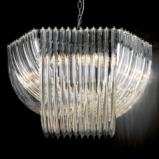 Opulent kristallhänglampa Woolball 85 cm diameter