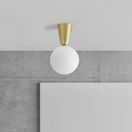 Taklampa Lunar, mässing, Ø 20 cm, E14-uttag