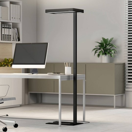 Arcchio Kalem kontors-golvlampa, rund, svart