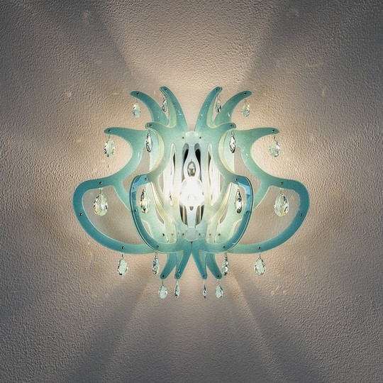 Slamp Medusa designervägglampa, blå