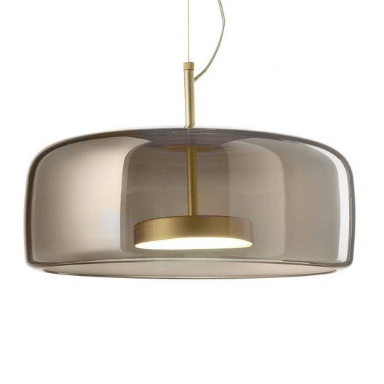 LED-hänglampa Jube SP 1G, glasskärm grå